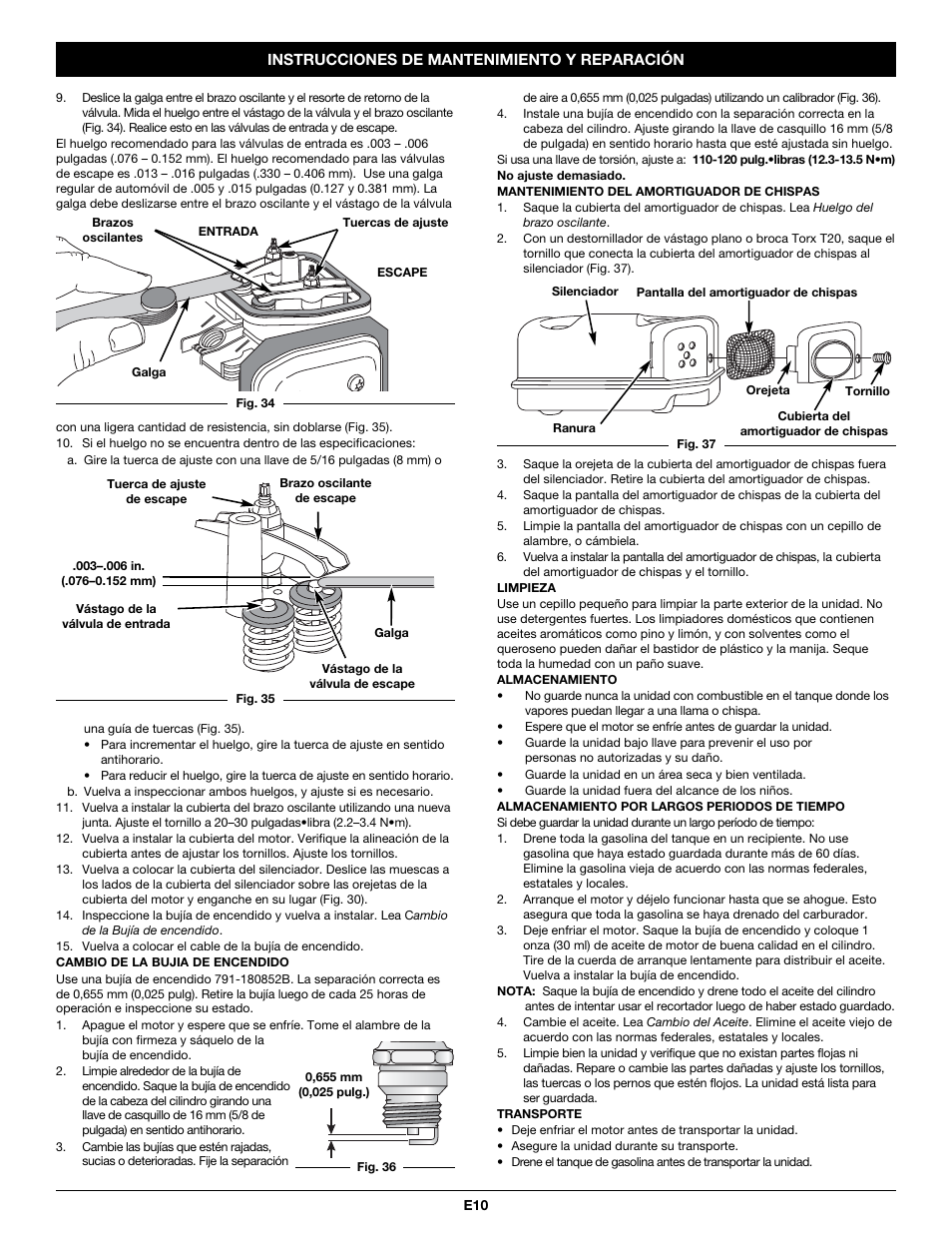 Cub Cadet CC4065 User Manual | Page 38 / 44