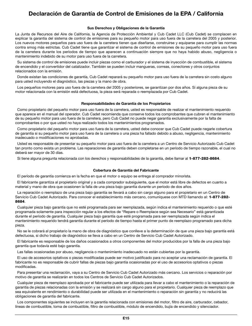 Cub Cadet CC4065 User Manual | Page 43 / 44