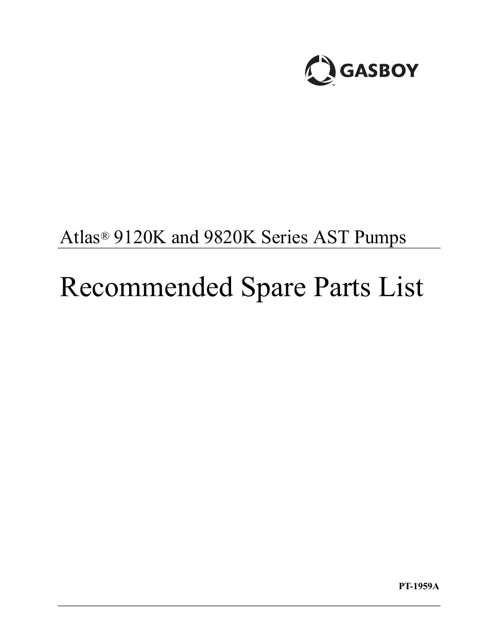 Gasboy 9120K Series User Manual | 12 pages