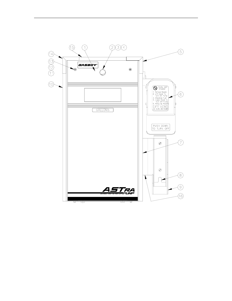 Remote register - front view | Gasboy 9820Q User Manual | Page 6 / 35