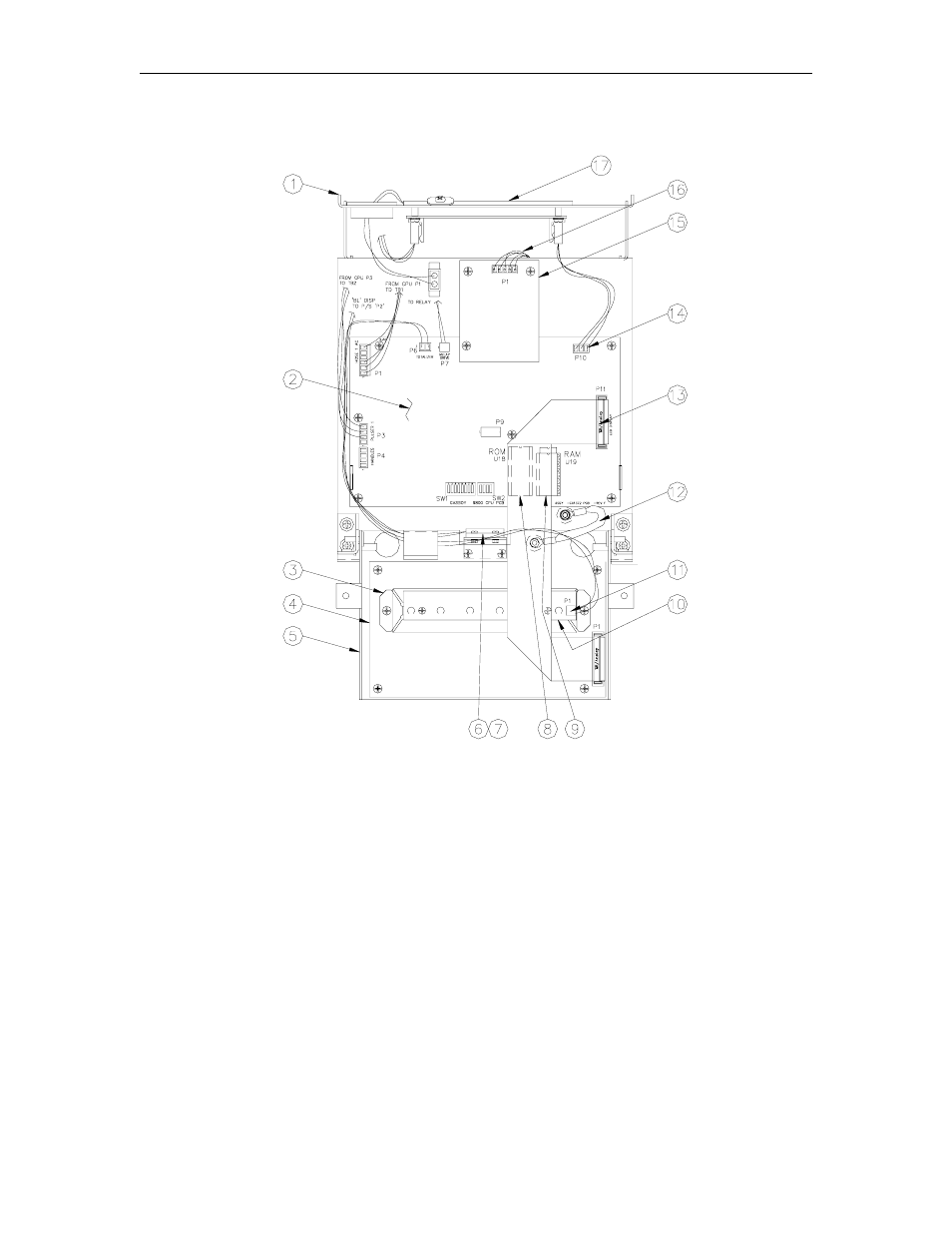 Remote register chassis assembly - top view | Gasboy 9820Q User Manual | Page 9 / 35