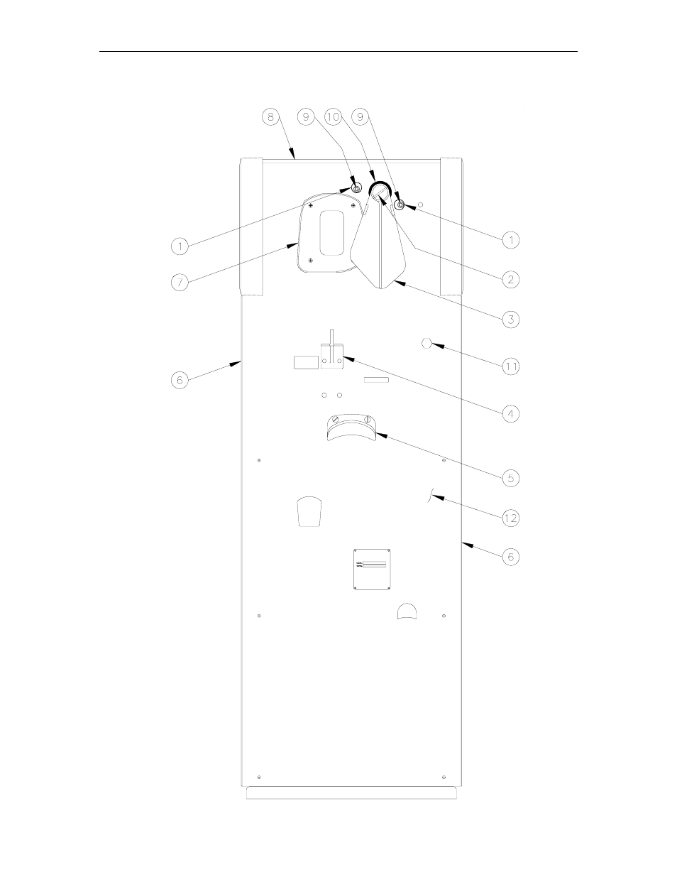 9800a twin assembly - side view | Gasboy 9800A Series User Manual | Page 14 / 125