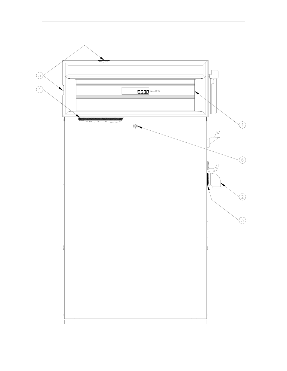 9840a assembly - front view | Gasboy 9800A Series User Manual | Page 16 / 125