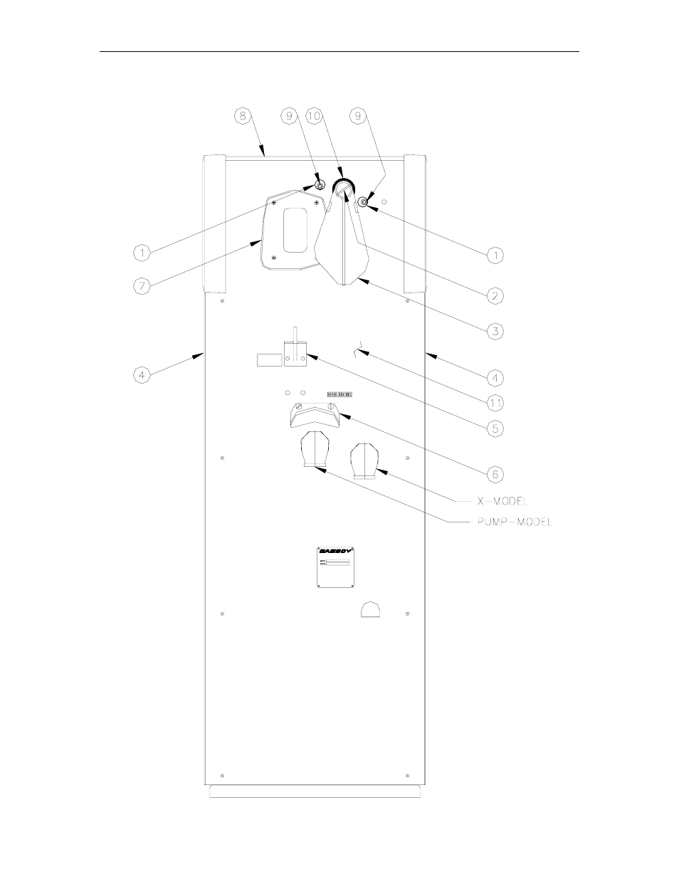 9840a assembly - side view | Gasboy 9800A Series User Manual | Page 18 / 125