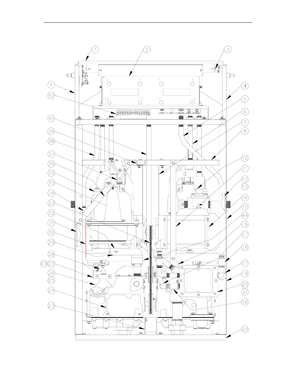 9852atw2, 9853atw2 chassis assembly | Gasboy 9800A Series User Manual | Page 44 / 125
