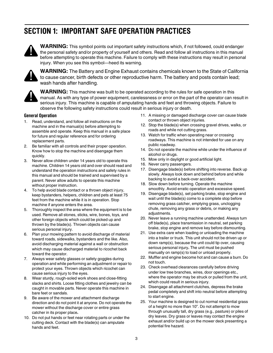 Cub Cadet 190-190-100 User Manual | Page 3 / 12