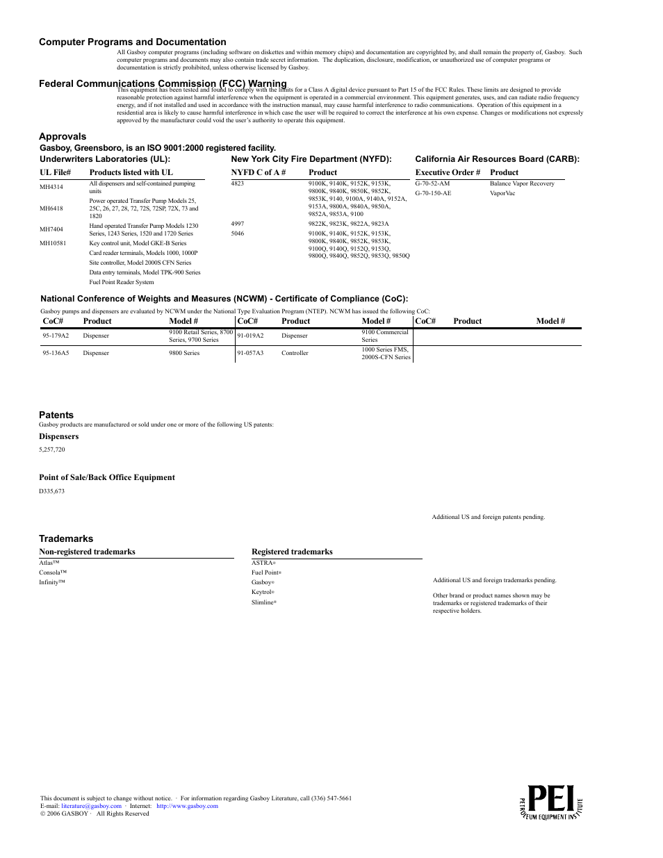 Gasboy 9800Q Series User Manual | Page 2 / 82