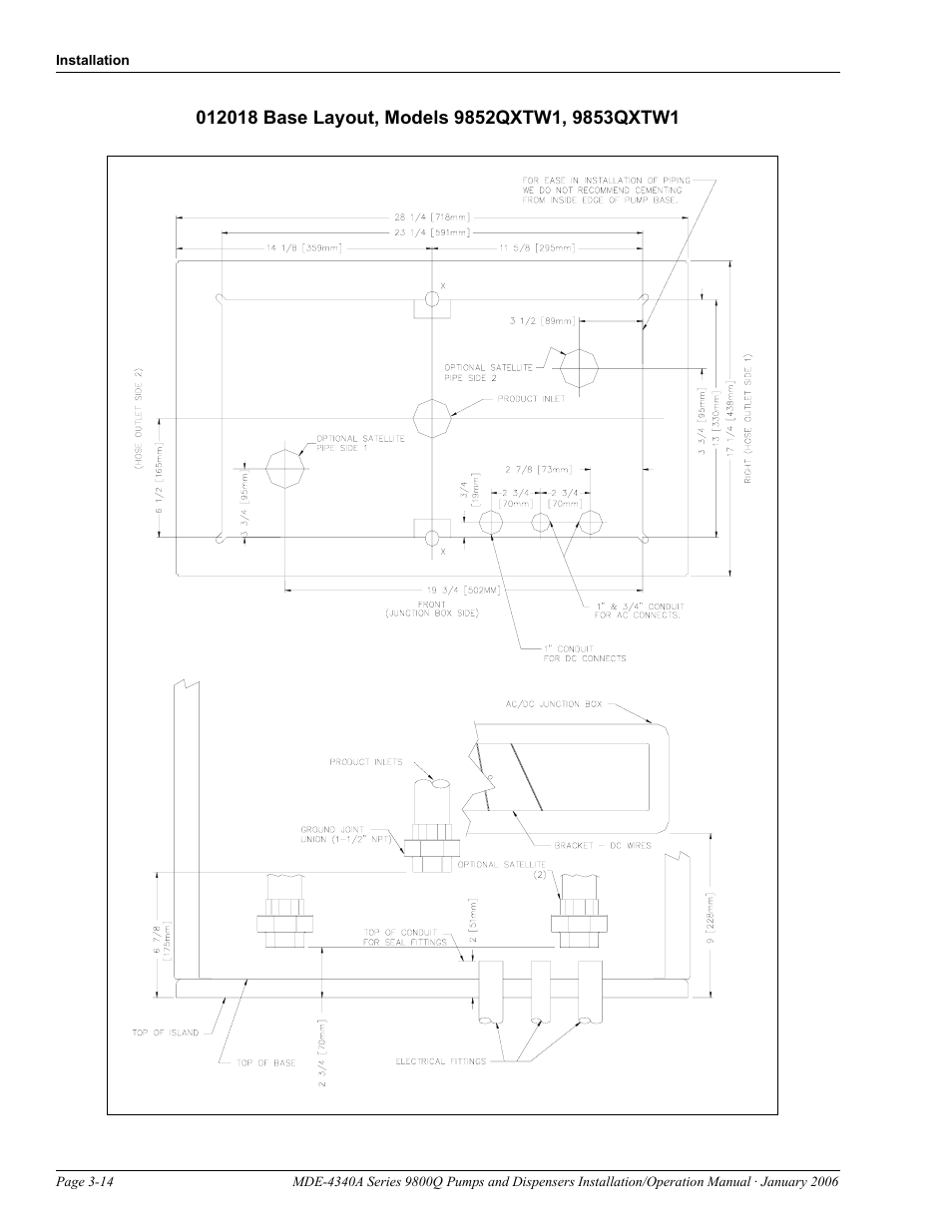 012018 base layout, models 9852qxtw1, 9853qxtw1 | Gasboy 9800Q Series User Manual | Page 26 / 82