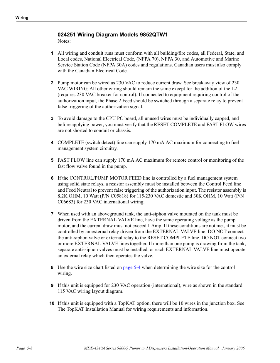 024251 wiring diagram models 9852qtw1 | Gasboy 9800Q Series User Manual | Page 42 / 82