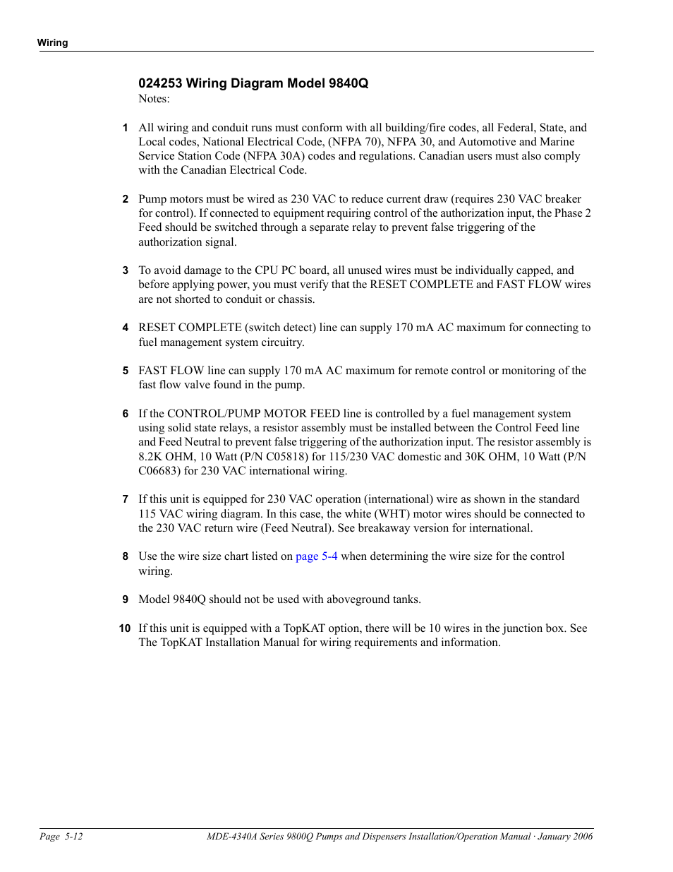 024253 wiring diagram model 9840q | Gasboy 9800Q Series User Manual | Page 46 / 82