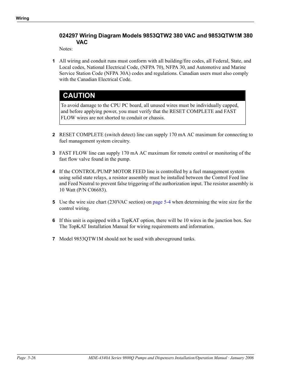 Caution | Gasboy 9800Q Series User Manual | Page 60 / 82