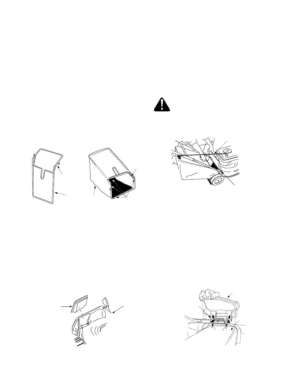 Assembling grass catcher, Attaching grass catcher to mower, Converting to side discharge | Cub Cadet PR-521 User Manual | Page 8 / 16