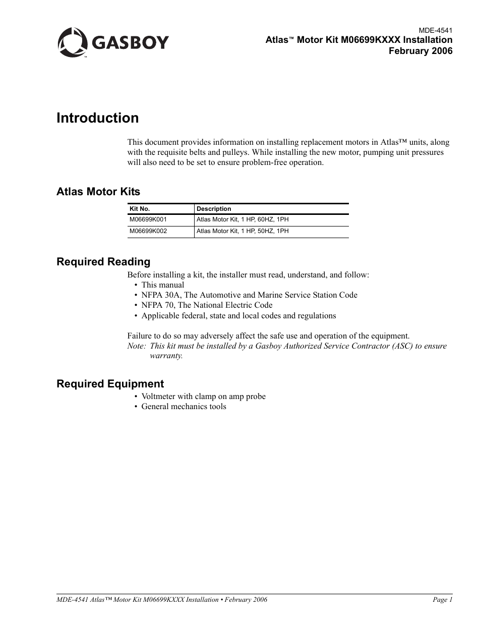Gasboy M06699KXXX User Manual | 8 pages