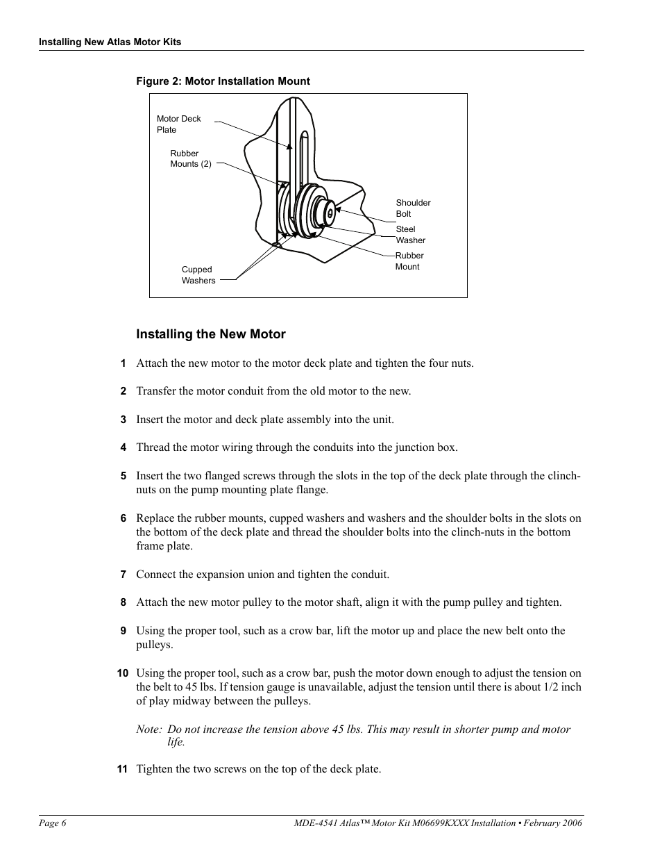 Installing the new motor | Gasboy M06699KXXX User Manual | Page 6 / 8