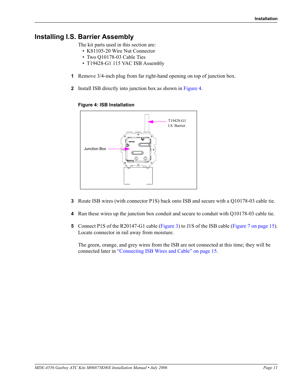 Installing i.s. barrier assembly | Gasboy M06875K00X User Manual | Page 11 / 22