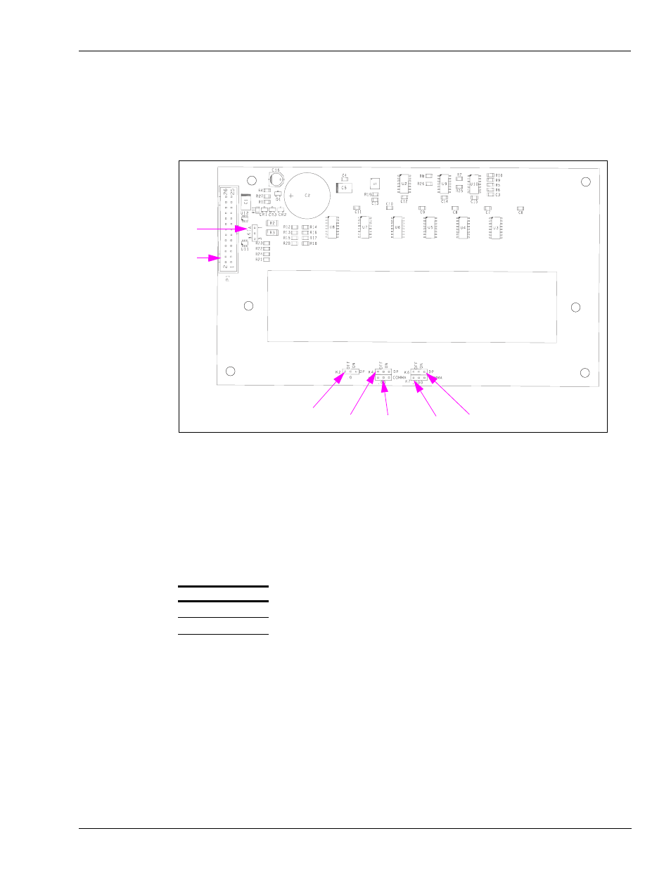 Display (component side) pca, Connecting jumpers | Gasboy M12158A004 User Manual | Page 5 / 6