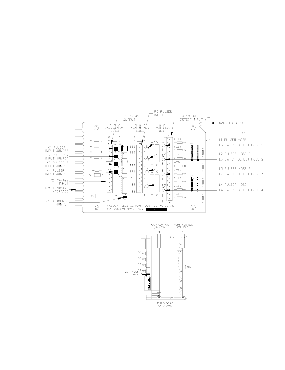 Pump control i/o pcb assembly (c05668), Layout | Gasboy CFN Series Diagnostic Manual User Manual | Page 204 / 428
