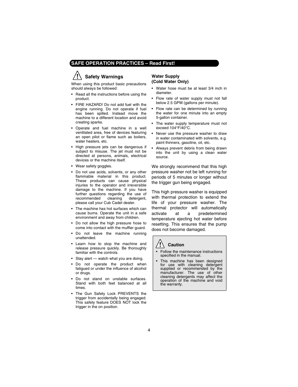 Cub Cadet 2200H User Manual | Page 4 / 16