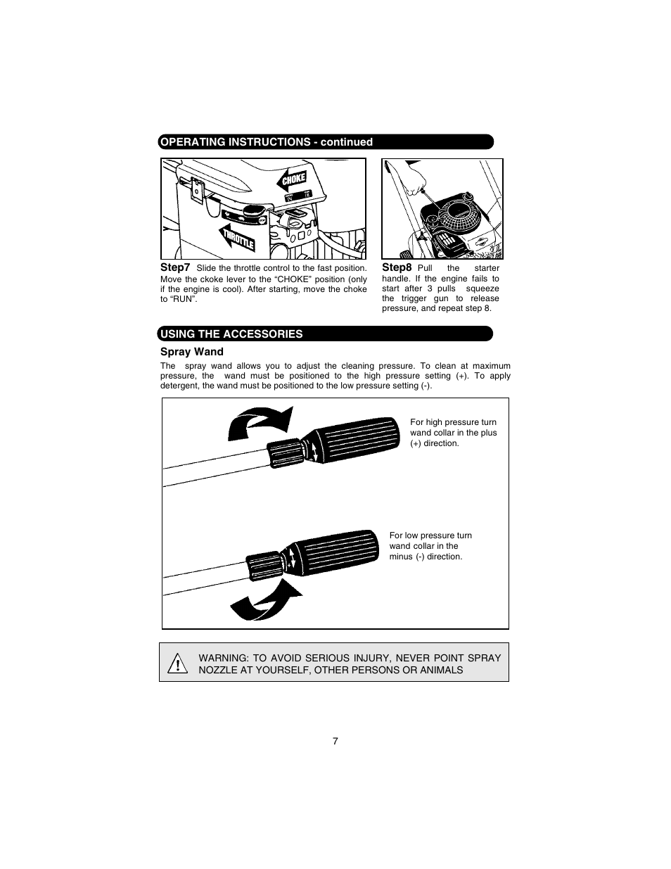 Using the accessories | Cub Cadet 2200H User Manual | Page 7 / 16