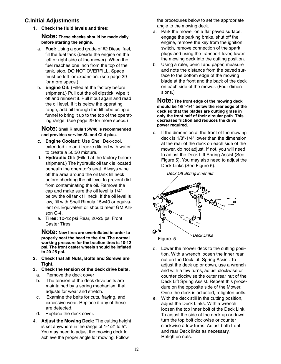 Cub Cadet Fabricated Deck InDirect Injection Diesel User Manual | Page 12 / 32