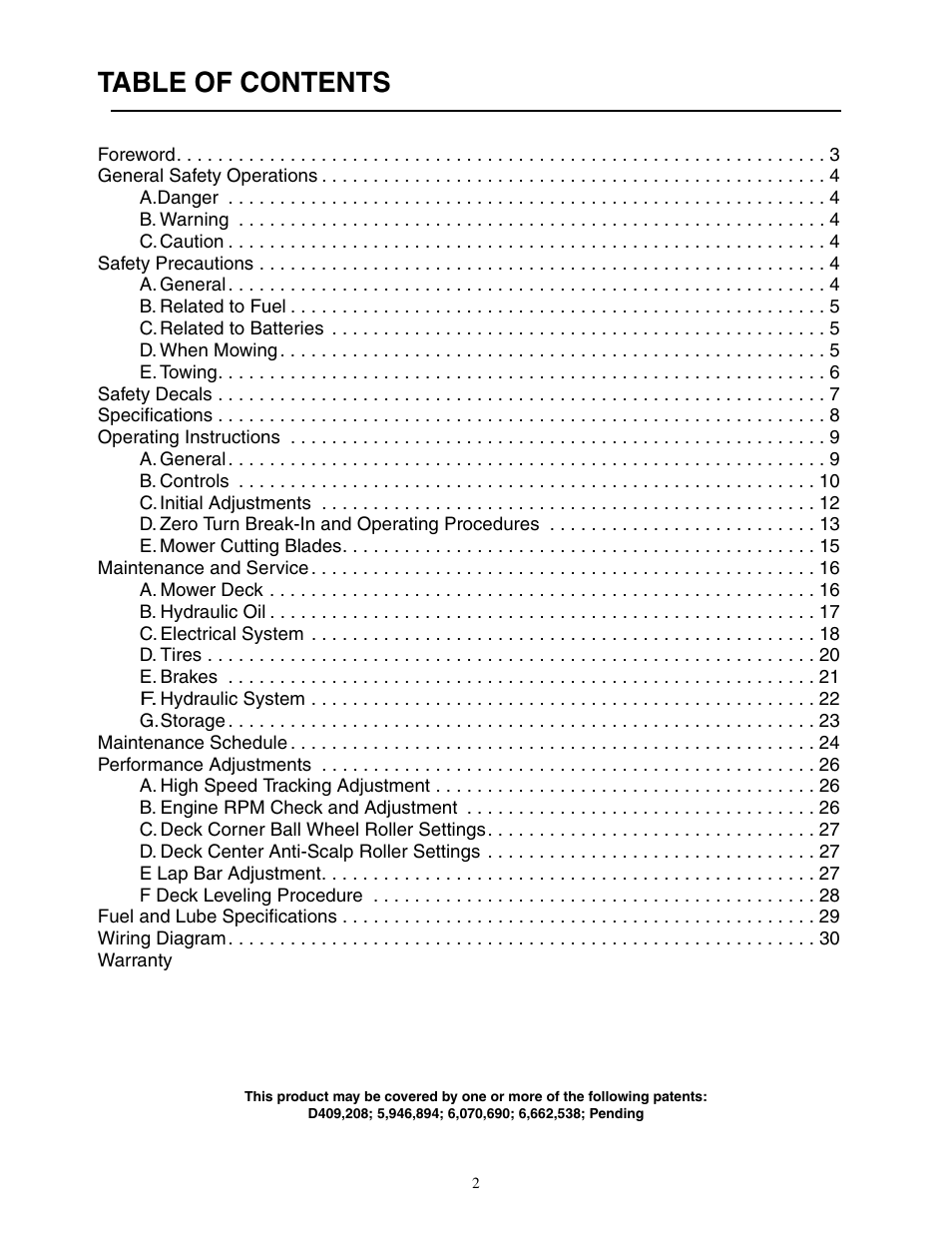 Cub Cadet Fabricated Deck InDirect Injection Diesel User Manual | Page 2 / 32