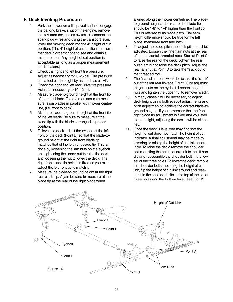 Cub Cadet Fabricated Deck InDirect Injection Diesel User Manual | Page 28 / 32