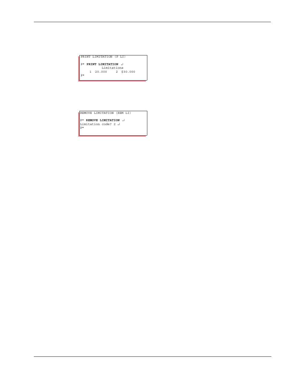 How to print fuel limitation codes, How to remove a fuel limitation code, Patron/loyalty cards | Example of the patron.ini file | Gasboy CFN III Mgnr's Mnl V3.4 User Manual | Page 125 / 336