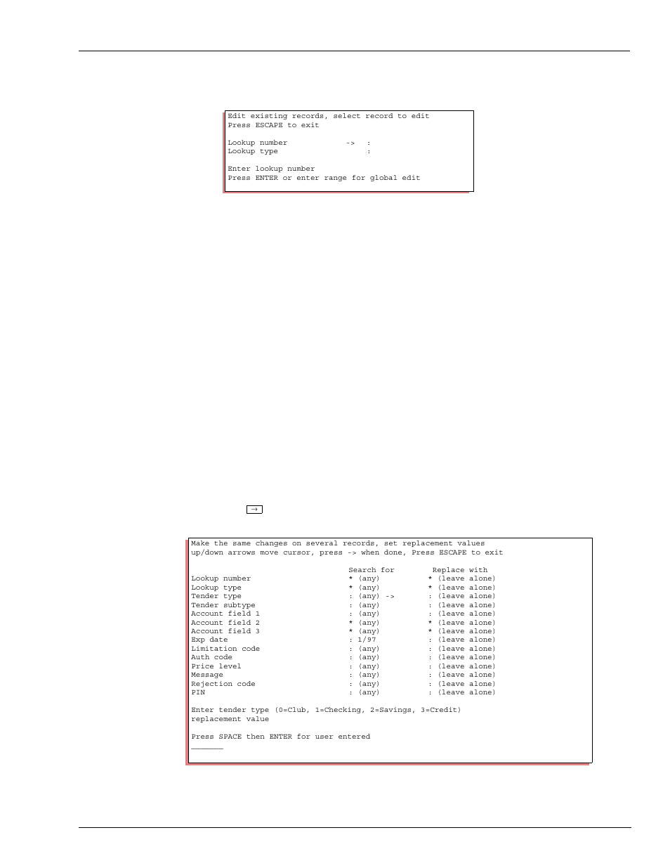 Search and replace | Gasboy CFN III Mgnr's Mnl V3.4 User Manual | Page 141 / 336