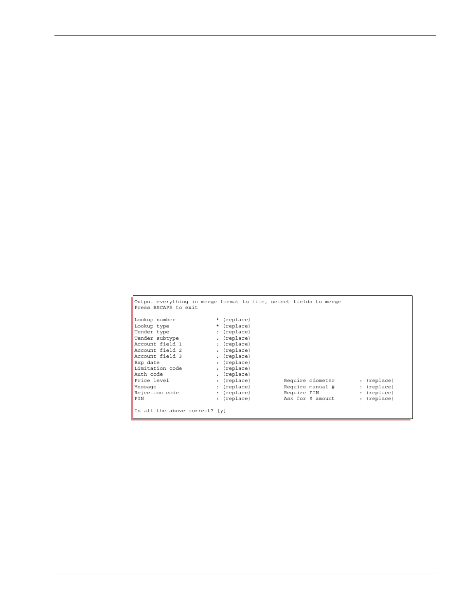 Output everything to ascii merge file | Gasboy CFN III Mgnr's Mnl V3.4 User Manual | Page 143 / 336
