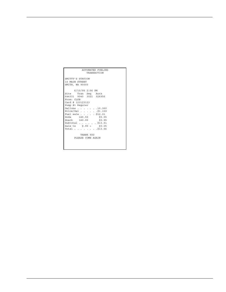 Gasboy receipt | Gasboy CFN III Mgnr's Mnl V3.4 User Manual | Page 277 / 336