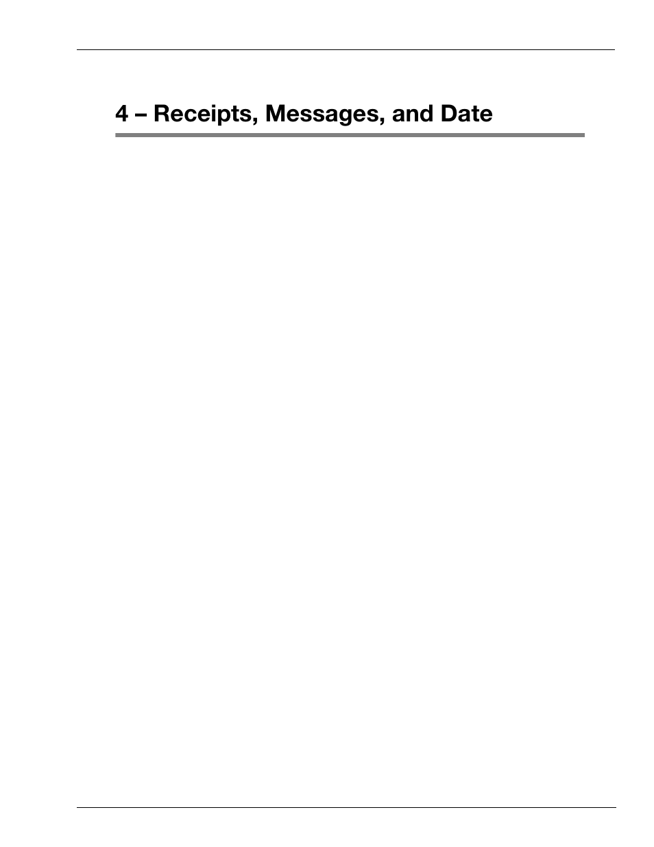 4 – receipts, messages, and date, Date and time, Receipt heading and footing | How to enter receipt heading and footing | Gasboy CFN III Mgnr's Mnl V3.4 User Manual | Page 47 / 336