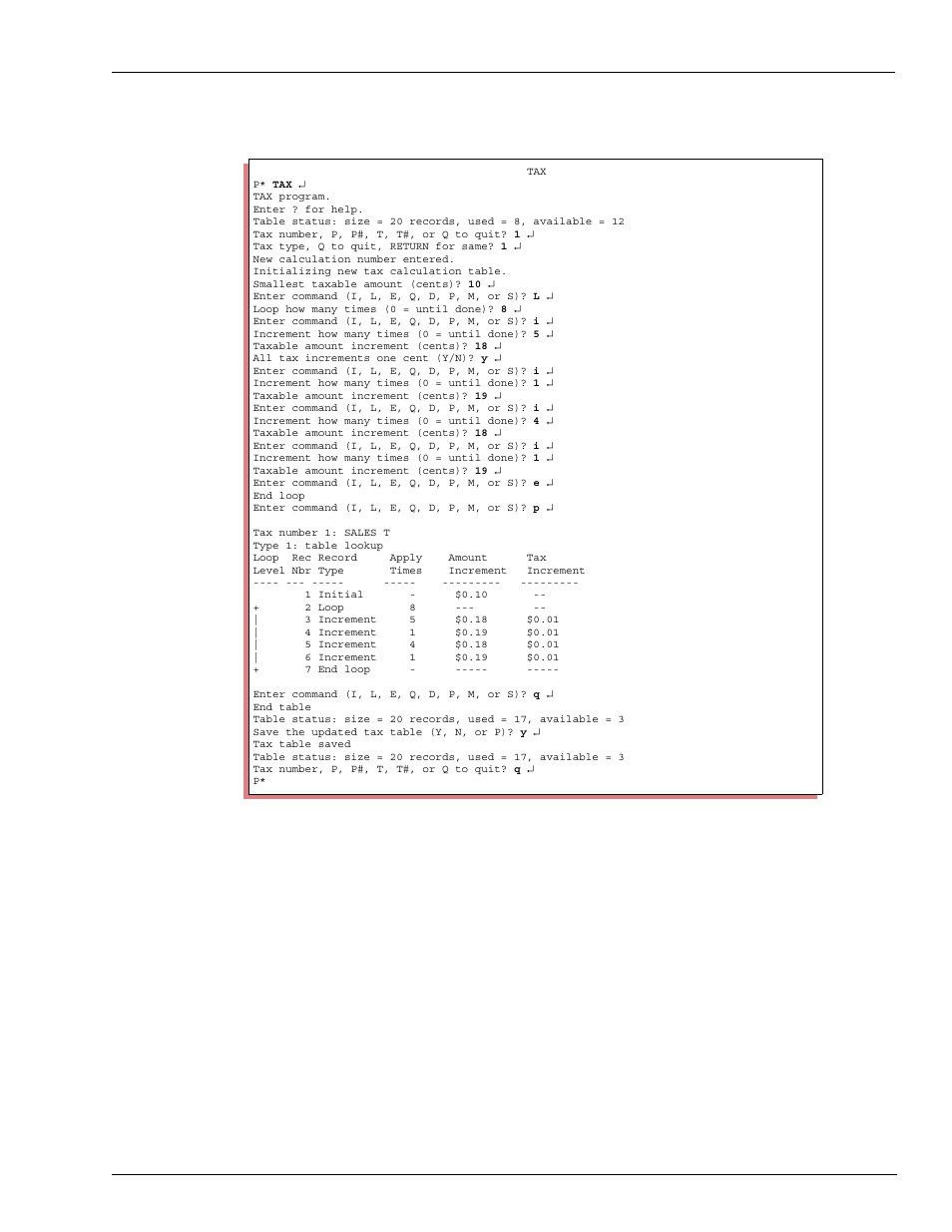Tax program: options and arguments | Gasboy CFN III Mgnr's Mnl V3.4 User Manual | Page 87 / 336