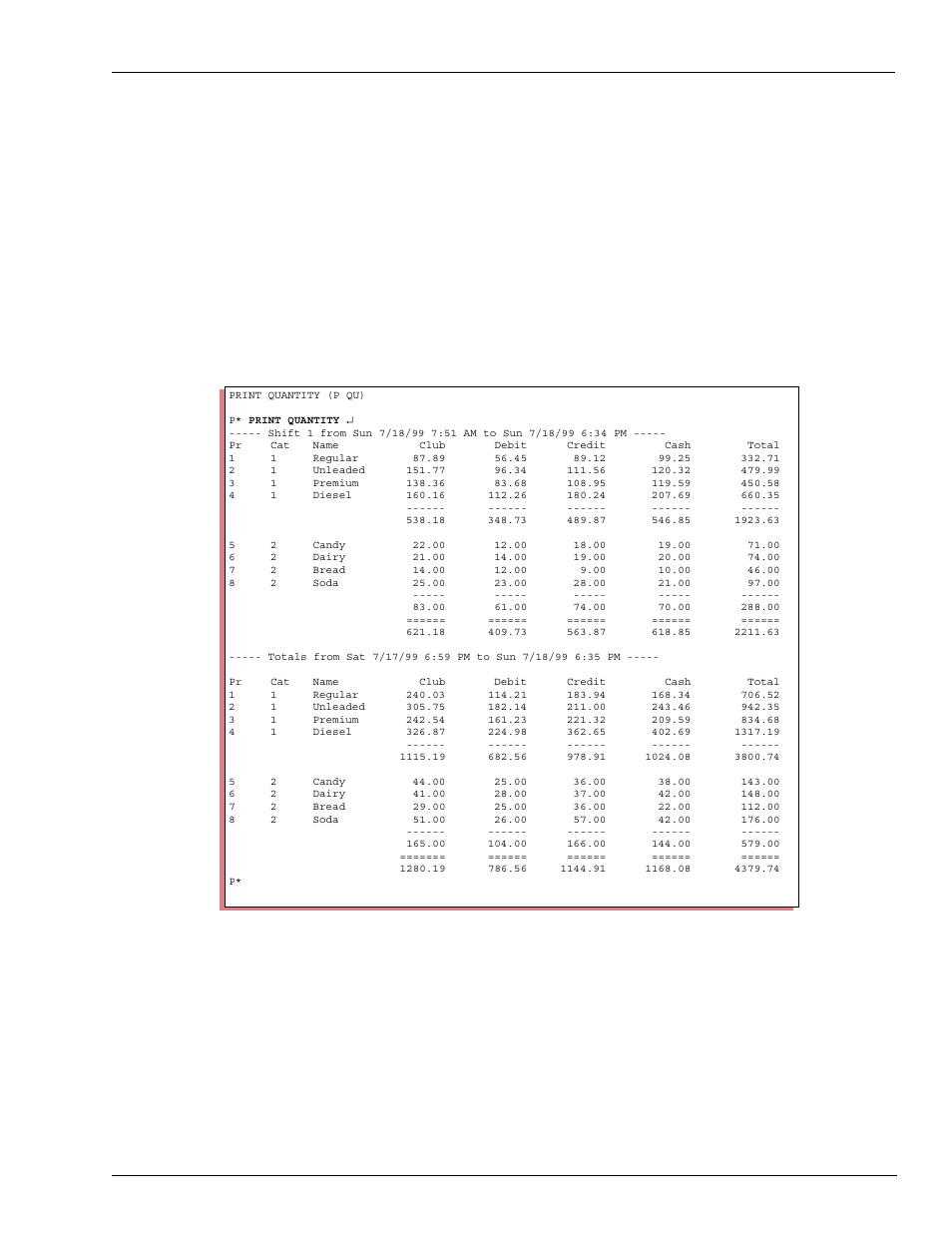 How to print quantity reports | Gasboy CFN III Mgnr's Mnl V3.4 User Manual | Page 95 / 336