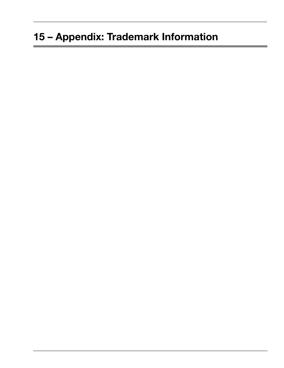 15 – appendix: trademark information, Appendix: trademark information | Gasboy Site Controller III Start-Up User Manual | Page 133 / 138