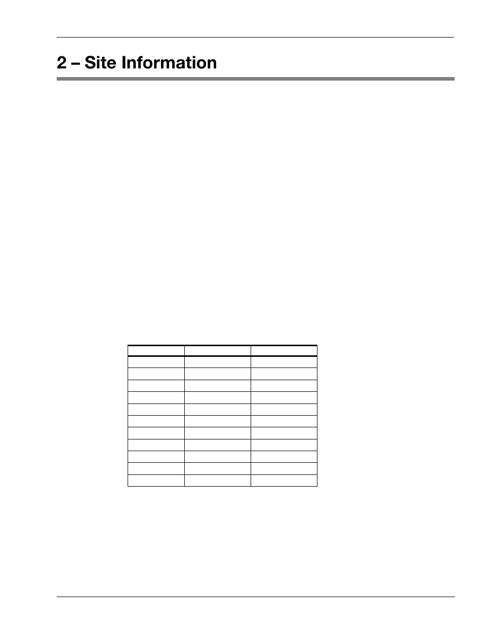 2 – site information, Communication port settings, Site information | Gasboy Site Controller III Start-Up User Manual | Page 17 / 138