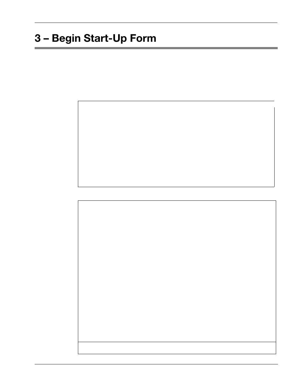 3 – begin start-up form, Parts 1 through 6, Begin start-up form | Gasboy Site Controller III Start-Up User Manual | Page 37 / 138