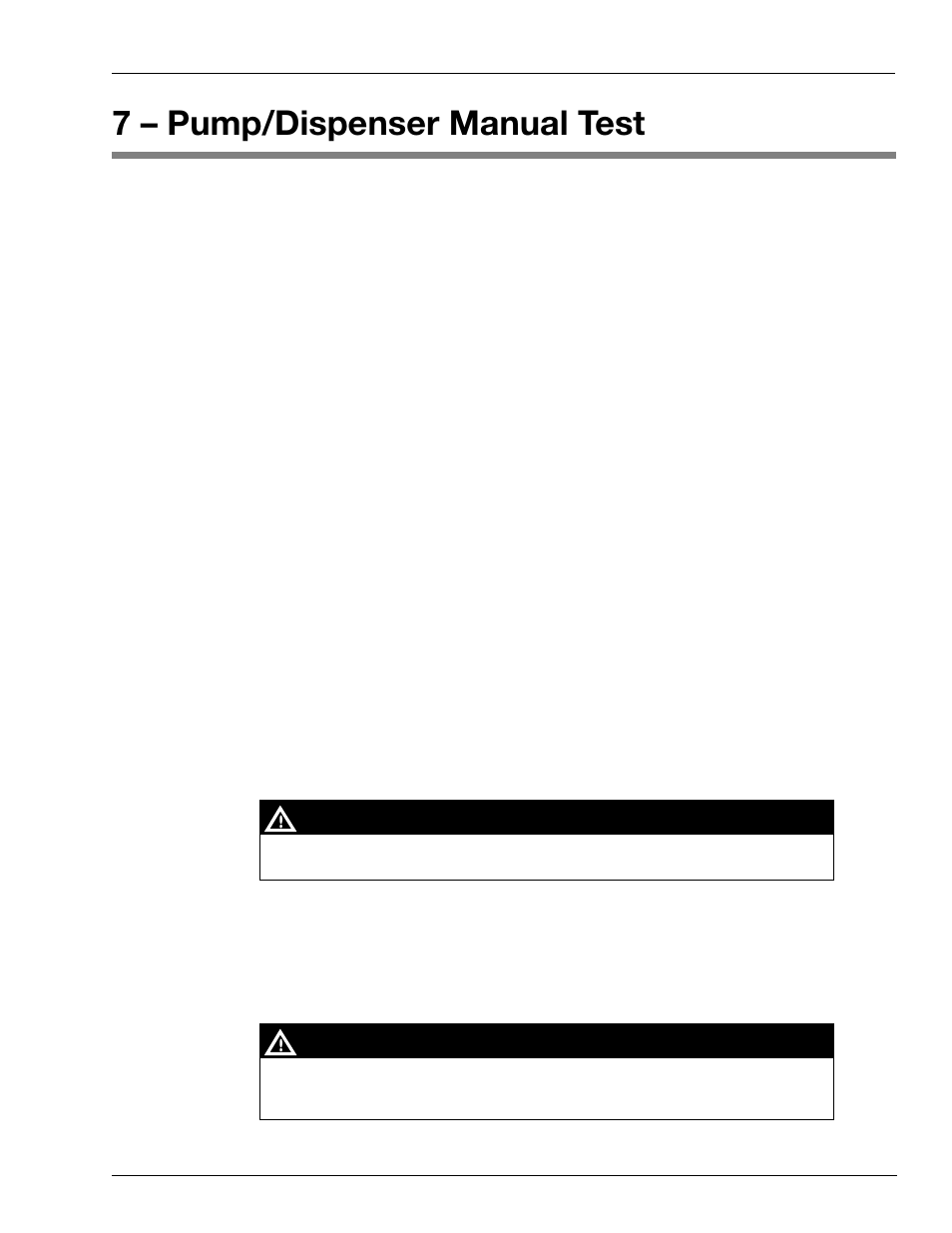 7 – pump/dispenser manual test, Verify general guidelines, Suction pumps | Dispensers, Manual override test, Pump/dispenser manual test, Verify general guidelines manual override test, Warning | Gasboy Site Controller III Start-Up User Manual | Page 63 / 138