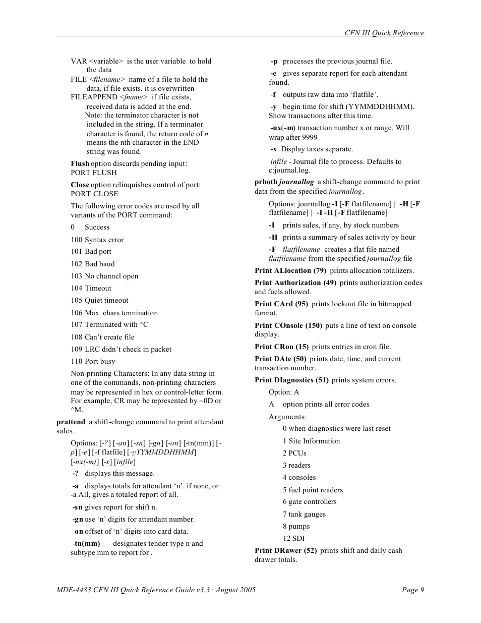 Gasboy CFN III Quick Reference Guide v3.3 User Manual | Page 13 / 64