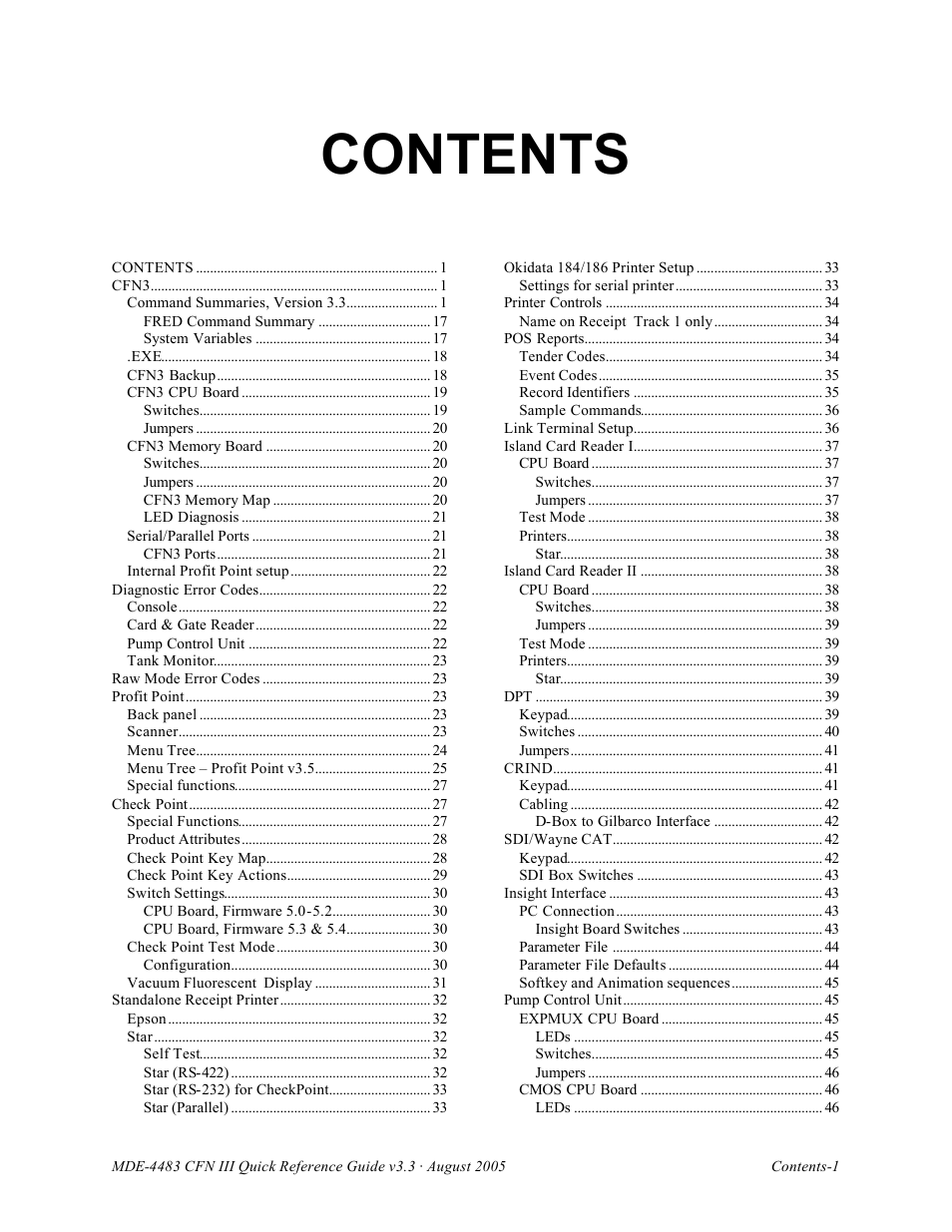 Gasboy CFN III Quick Reference Guide v3.3 User Manual | Page 3 / 64