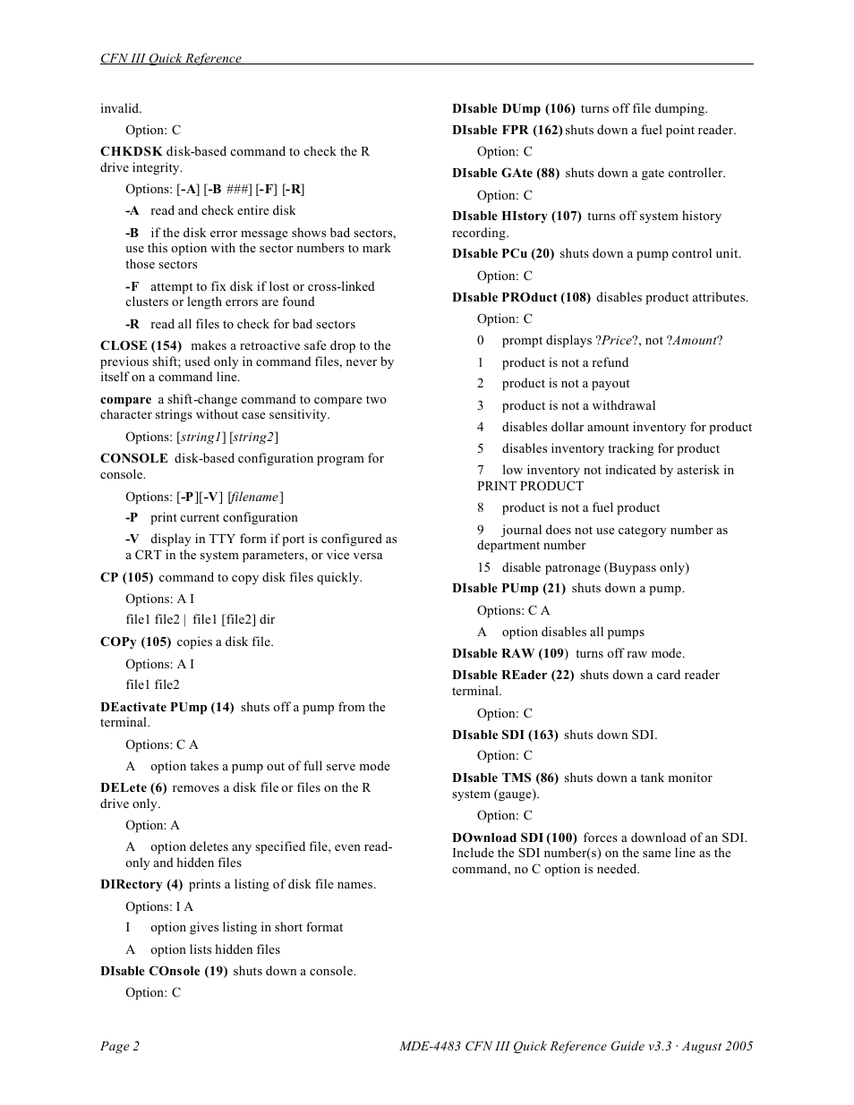 Gasboy CFN III Quick Reference Guide v3.3 User Manual | Page 6 / 64