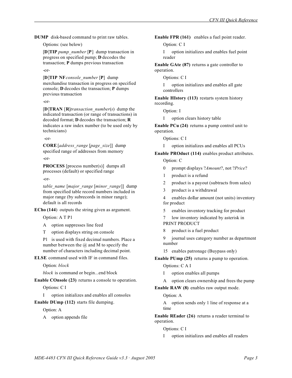 Gasboy CFN III Quick Reference Guide v3.3 User Manual | Page 7 / 64