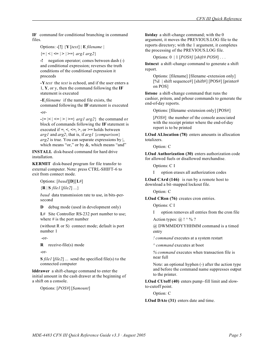 Gasboy CFN III Quick Reference Guide v3.3 User Manual | Page 9 / 64