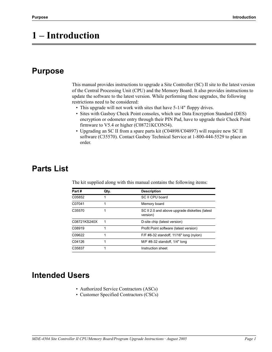 Gasboy Site Controller II CPU User Manual | Page 5 / 26