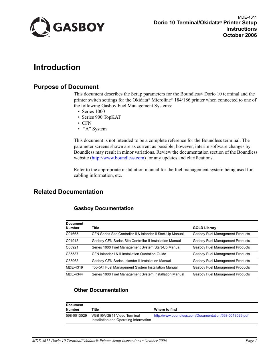 Gasboy Dorio 10 User Manual | 12 pages
