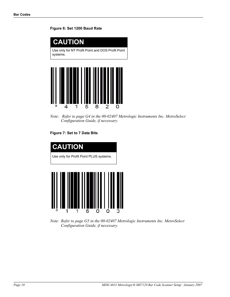 Caution | Gasboy MS7120 Bar Code Scanner Setup User Manual | Page 10 / 14