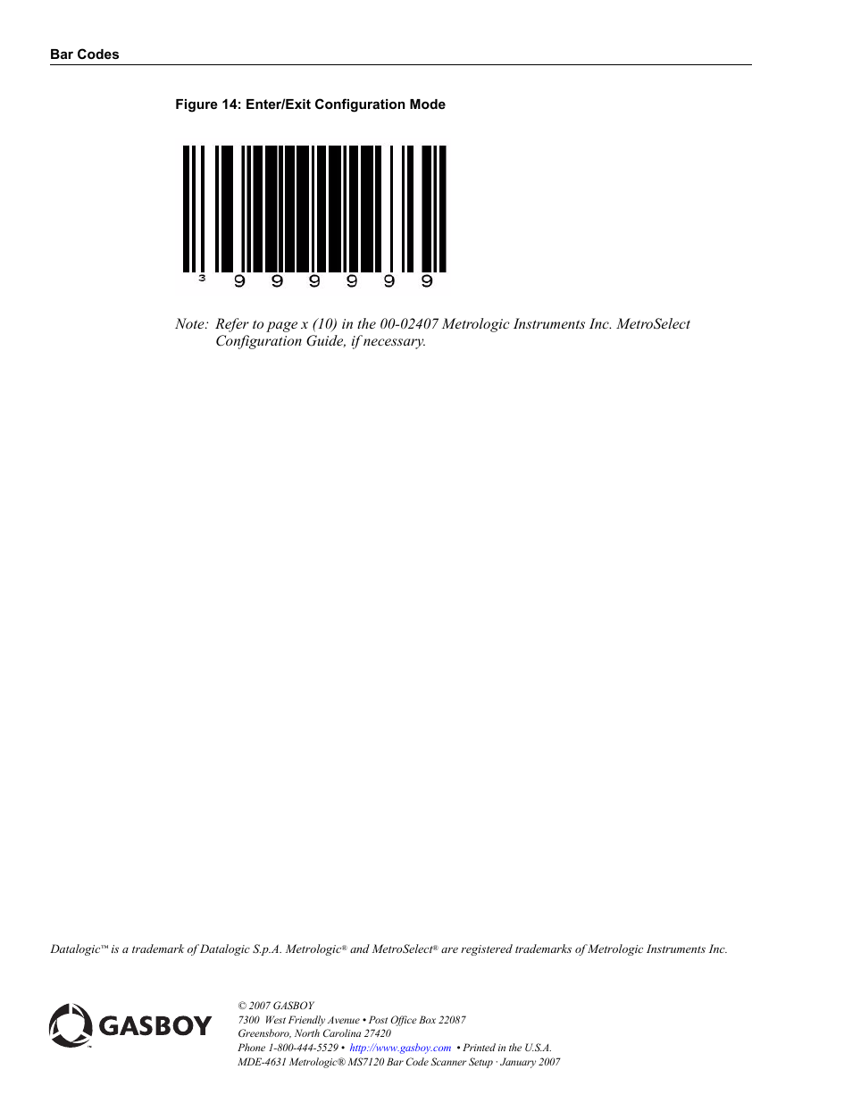 Shown in, Code in | Gasboy MS7120 Bar Code Scanner Setup User Manual | Page 14 / 14