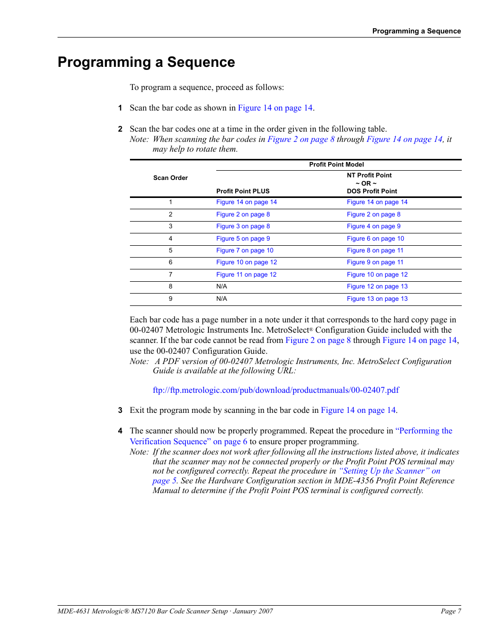 Programming a sequence | Gasboy MS7120 Bar Code Scanner Setup User Manual | Page 7 / 14