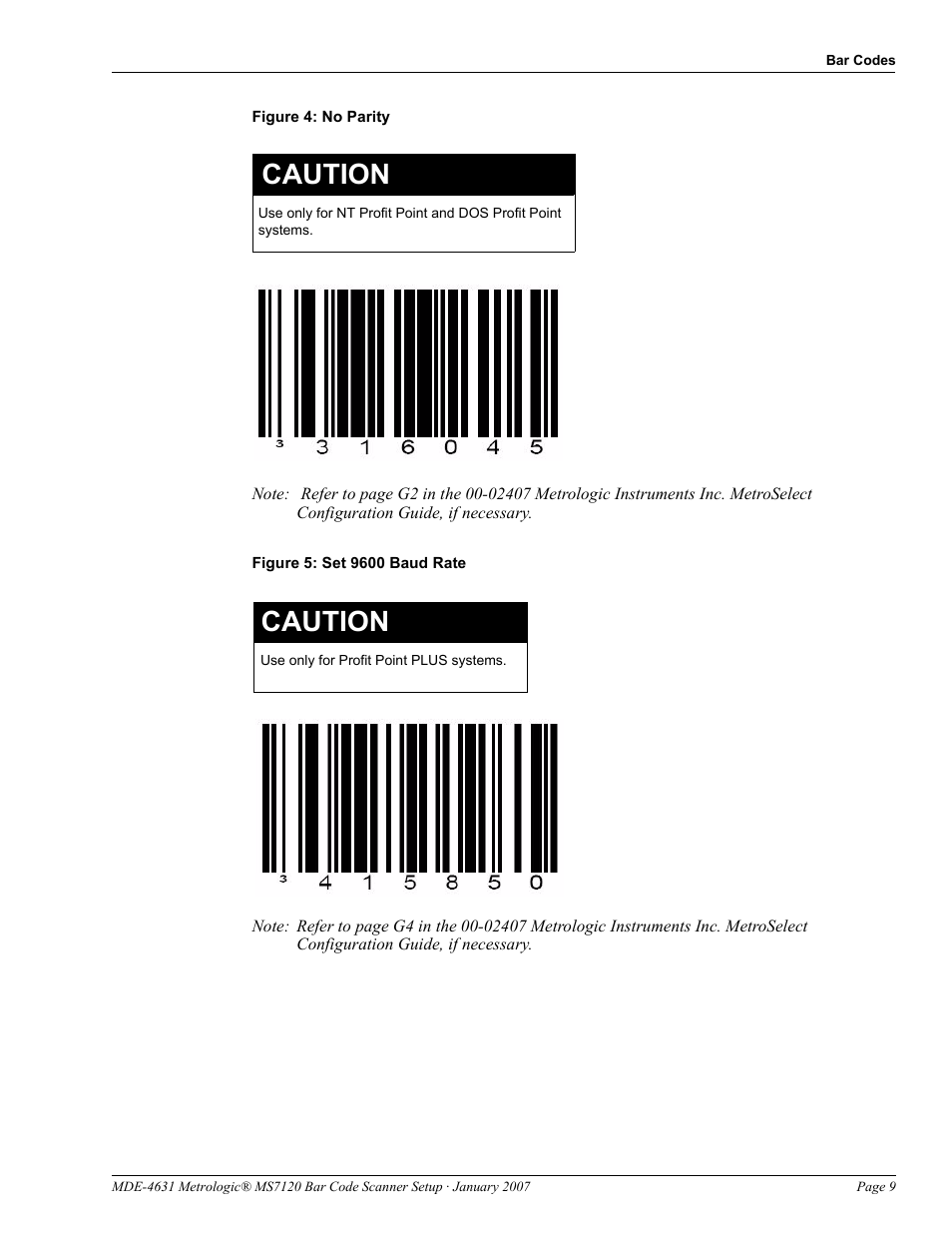 Caution | Gasboy MS7120 Bar Code Scanner Setup User Manual | Page 9 / 14