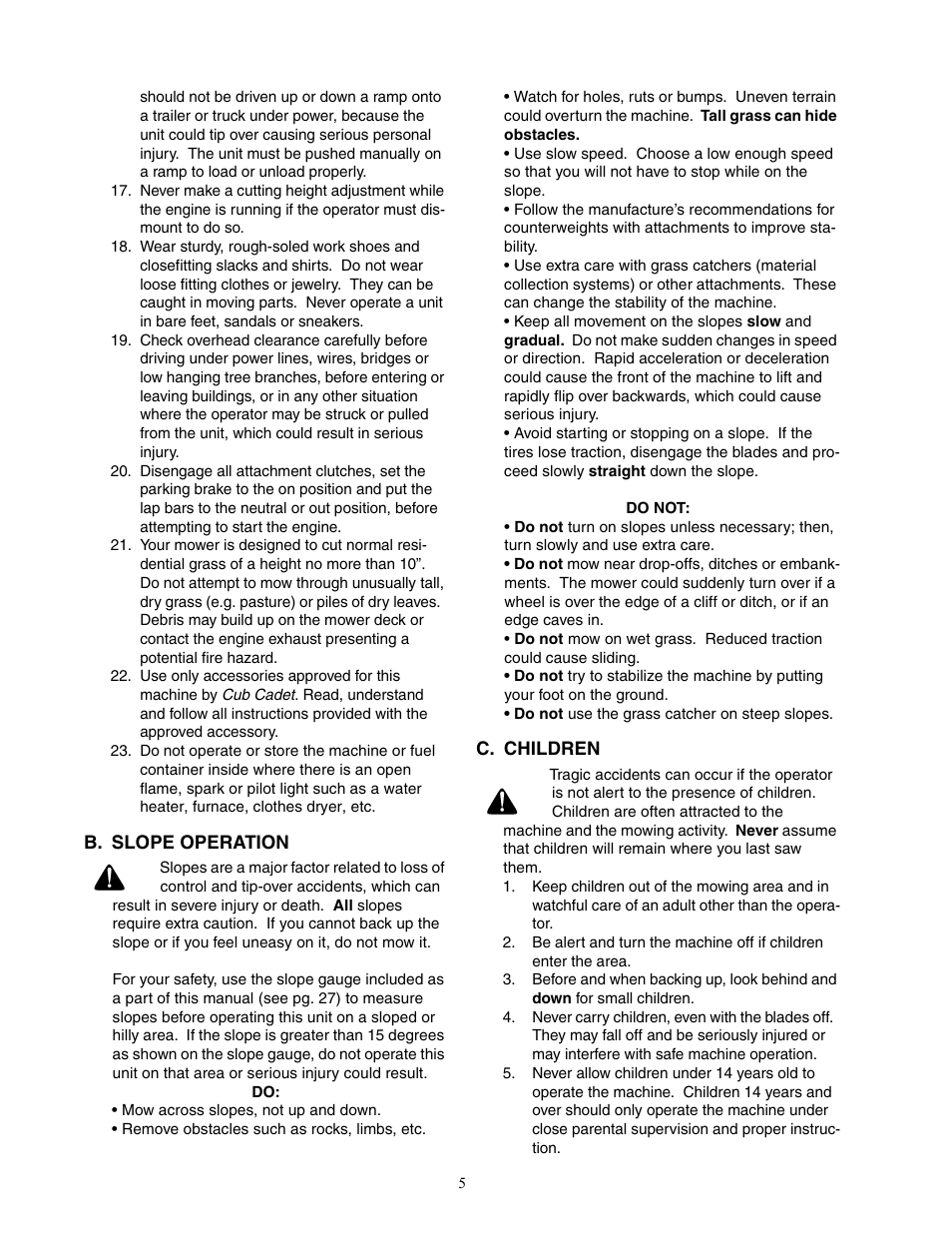 Cub Cadet 22HP ENFORCER 48  EN User Manual | Page 5 / 32