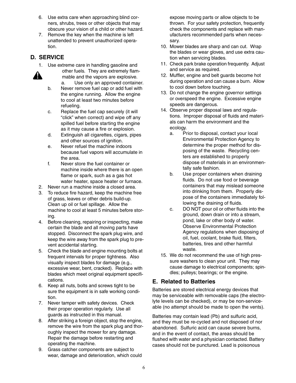 Cub Cadet 22HP ENFORCER 48  EN User Manual | Page 6 / 32